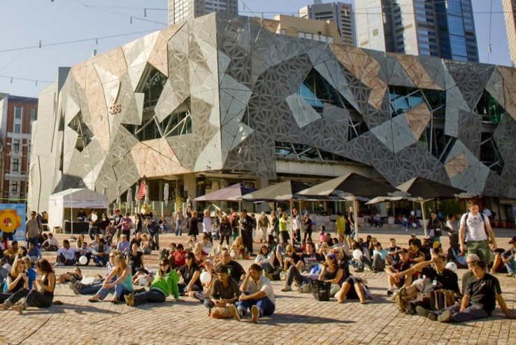 Sightseeing at Federation Square
